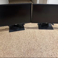 Two Dell  21.5-inch Full HD (1920x1080) LED-backlit monitors