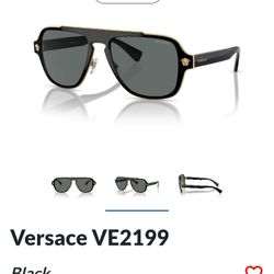 Men's Versace Medusa Black And Gold Frames