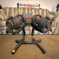 🏋️‍♂️ Bowflex Adjustable Dumbbells- with cradles + stand