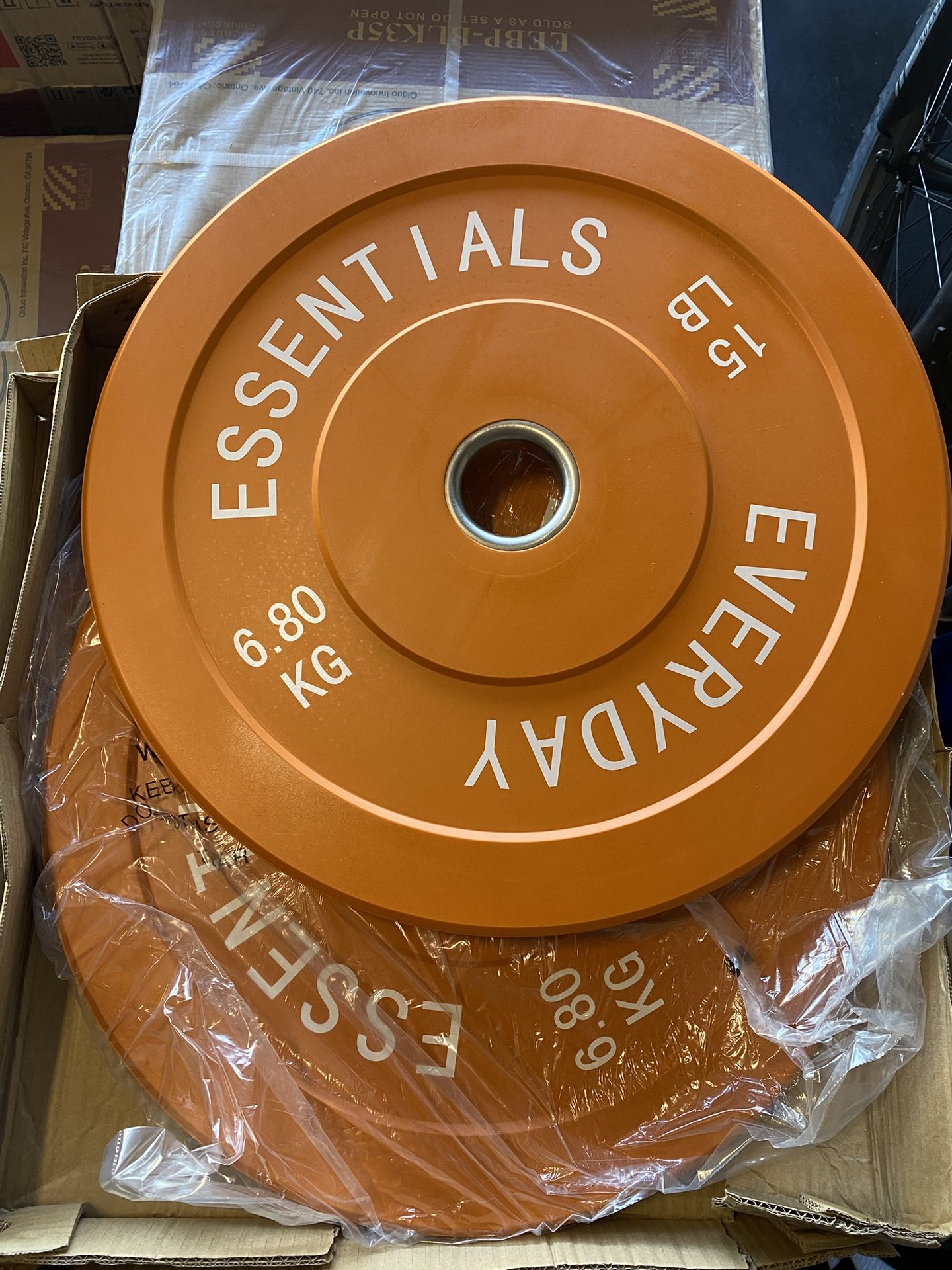 Brand New 15 lb Bumper Plates pair
