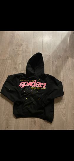Sp5der P*NK V2 Hoodie - Black