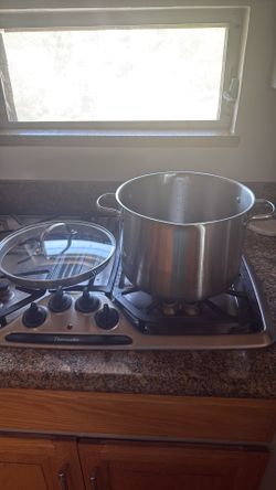 Stainless Steel cooking pot large with glass lid