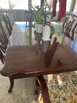 Mahogany Dining Table with Chairs