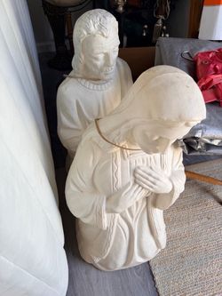 Vintage lighted nativity set