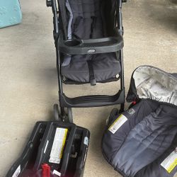Car Stroller, Car Seat And Extra Base
