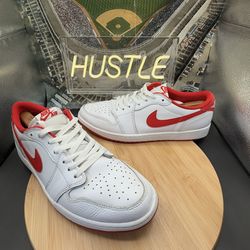 Nike Air Jordan 1 Low Retro OG White University Red Men’s Size 12.5
