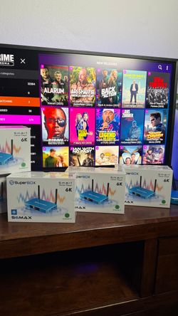 SuperBox S6 Max 6K Android Smart TV Box | Sports Movies TV | Voice Remote | No Monthly Fees