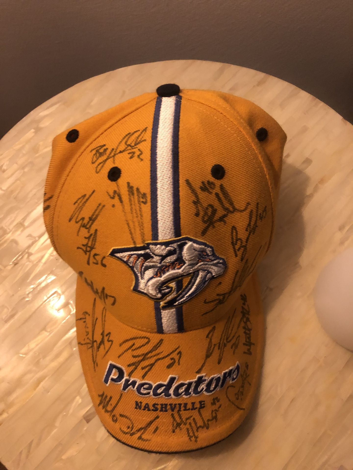 Nashville Predators Team Autographed Cap