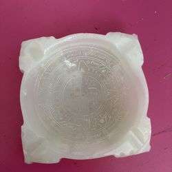 Vintage onyx Mayan, tribal, Aztec ashtray Collectors Piece 