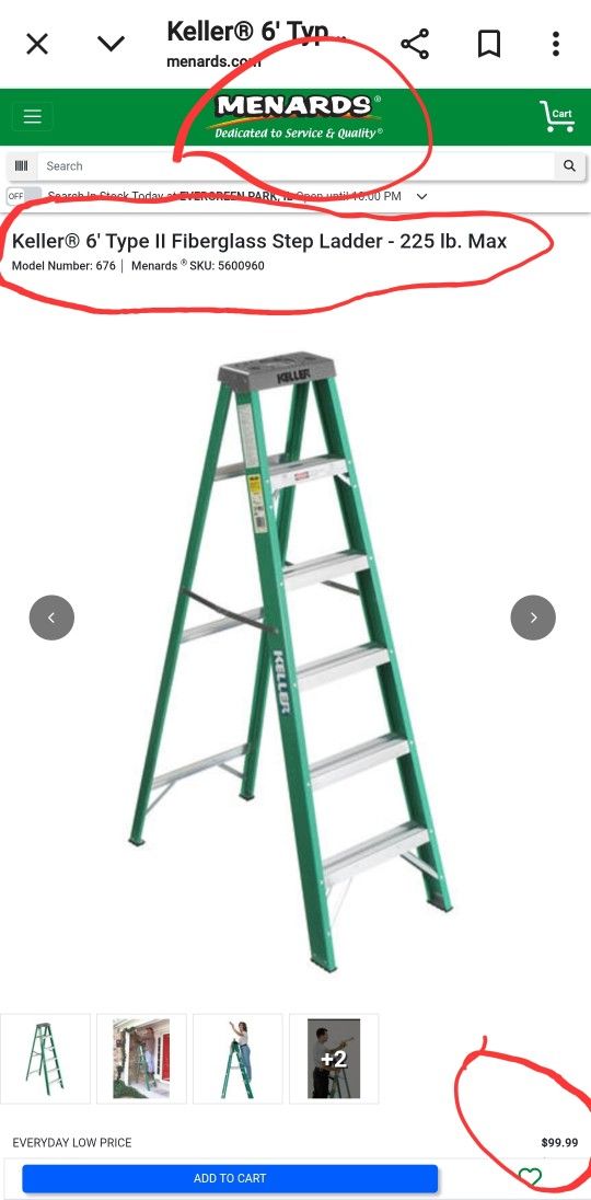 Keller 6' Fiberglass Step Ladder/ ESCALERA