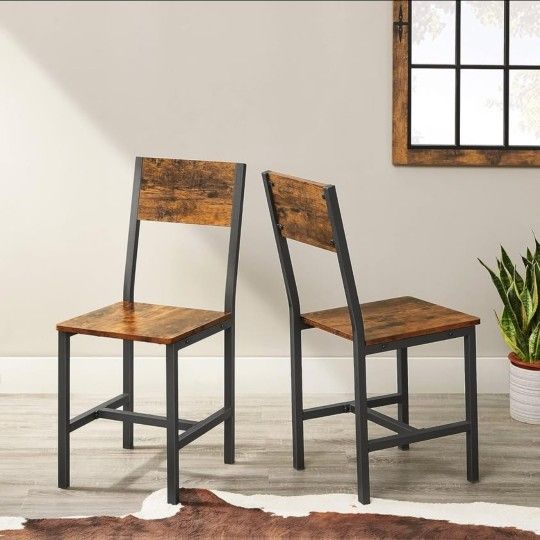 NO TABLE!!!1Set of 2, Accent Chair, Industrial, Steel Frame, for DiningπβοΈπ