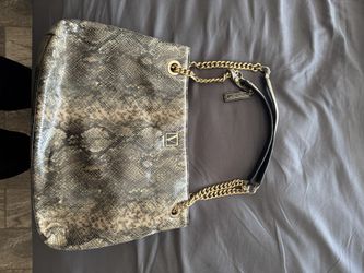 Victoria’s Secret Snakeskin Tote (Gold Chain Straps)