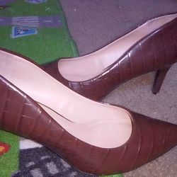 Alfani Brown Leather Heels
