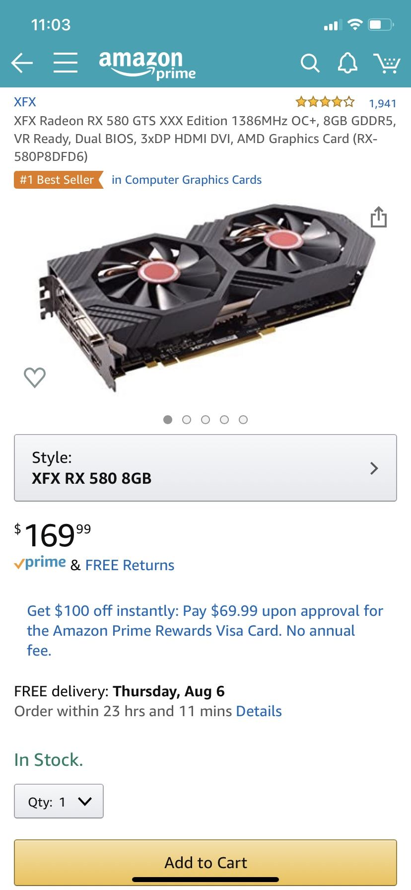 Rx 580 8GB GTX