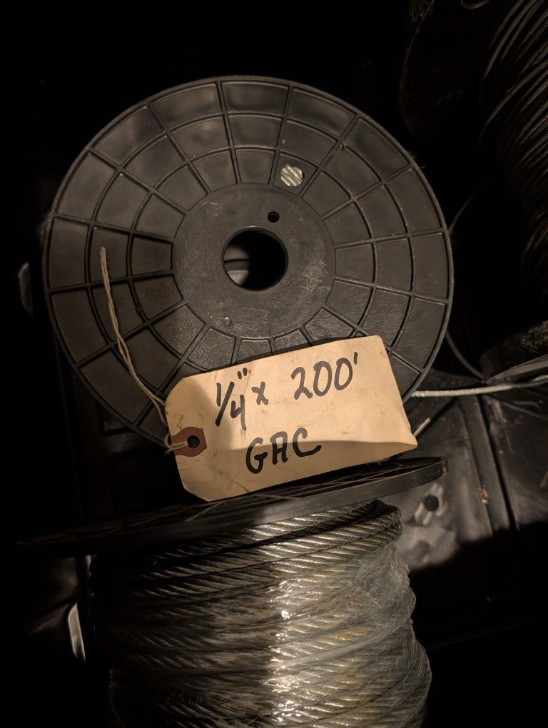 Assorted Steel Cable 1/4 And 5/16