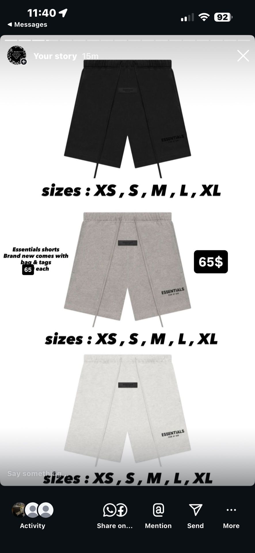 essential shorts