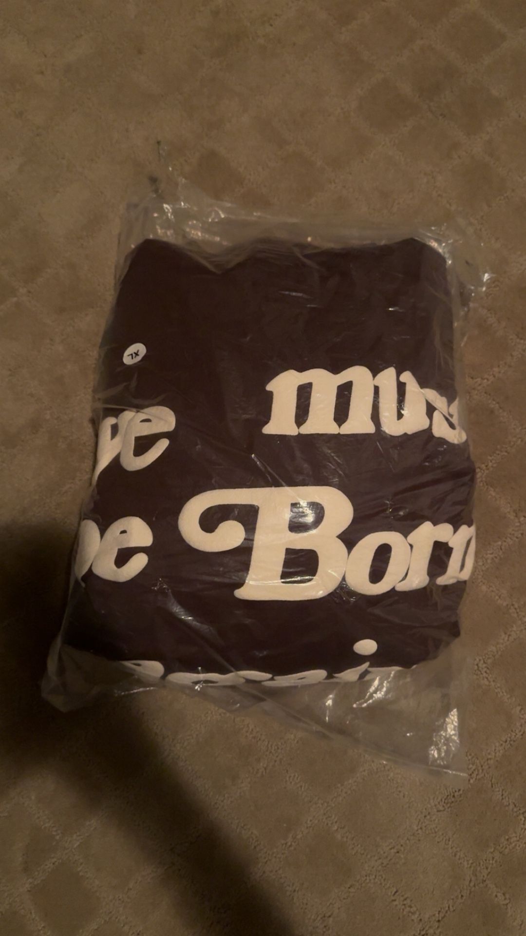 Ye must be born again hoodie (brown, XL) 