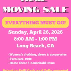 MOVING SALE - SUNDAY APRIL 26
