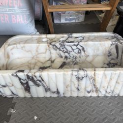 Calcutta Marble Floating Sink NEW
