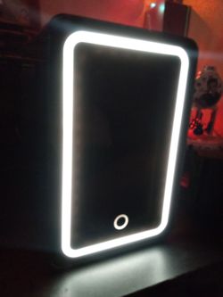 LED lighted mini fridge