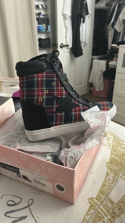Cape Robbin Plaid High-Top Sneakers