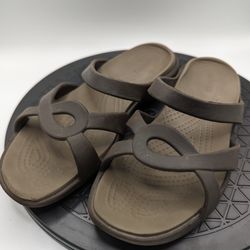 Crocs Women Meleen Twist SlipOn Sandal Size 8 Brown
