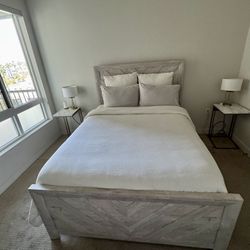 Queen Bedroom Set - Bed Frame, Mattress, Dresser