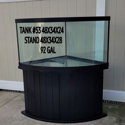 92 Gal Corner fish Tank 