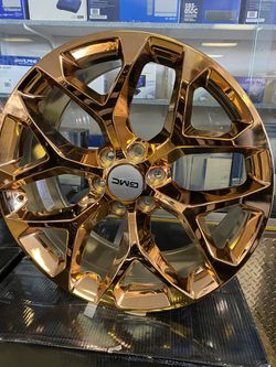 22” gold wheels