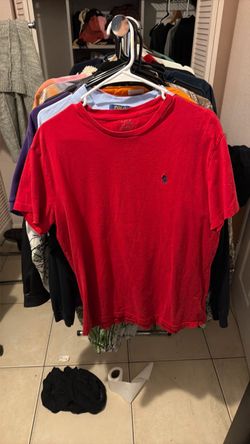 Red polo t shirt
