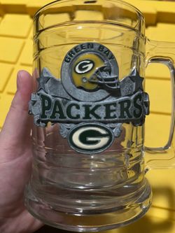 Green Bay packers nfl glass coffee mug cup