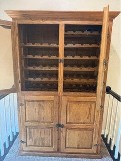 Free Solid Wood Wine Cabinet – Pickup in Temecula