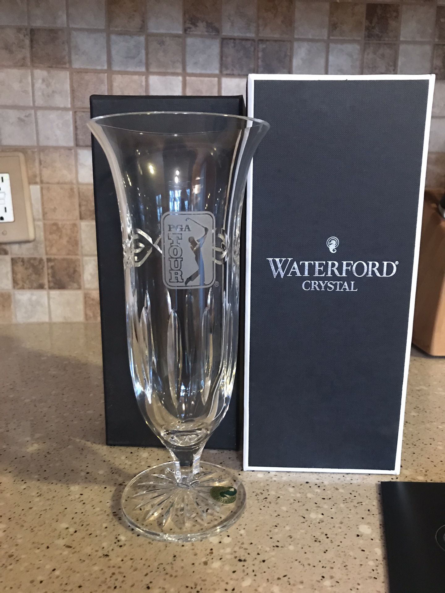 PGA TOUR WATERFORD CRYSTAL 9” Glasses