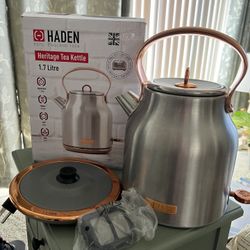 HADEN Heritage Tea Kettle - 1.7l - Silver/Copper