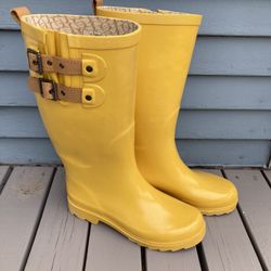 Chooka Yellow Rain Boots Size 7