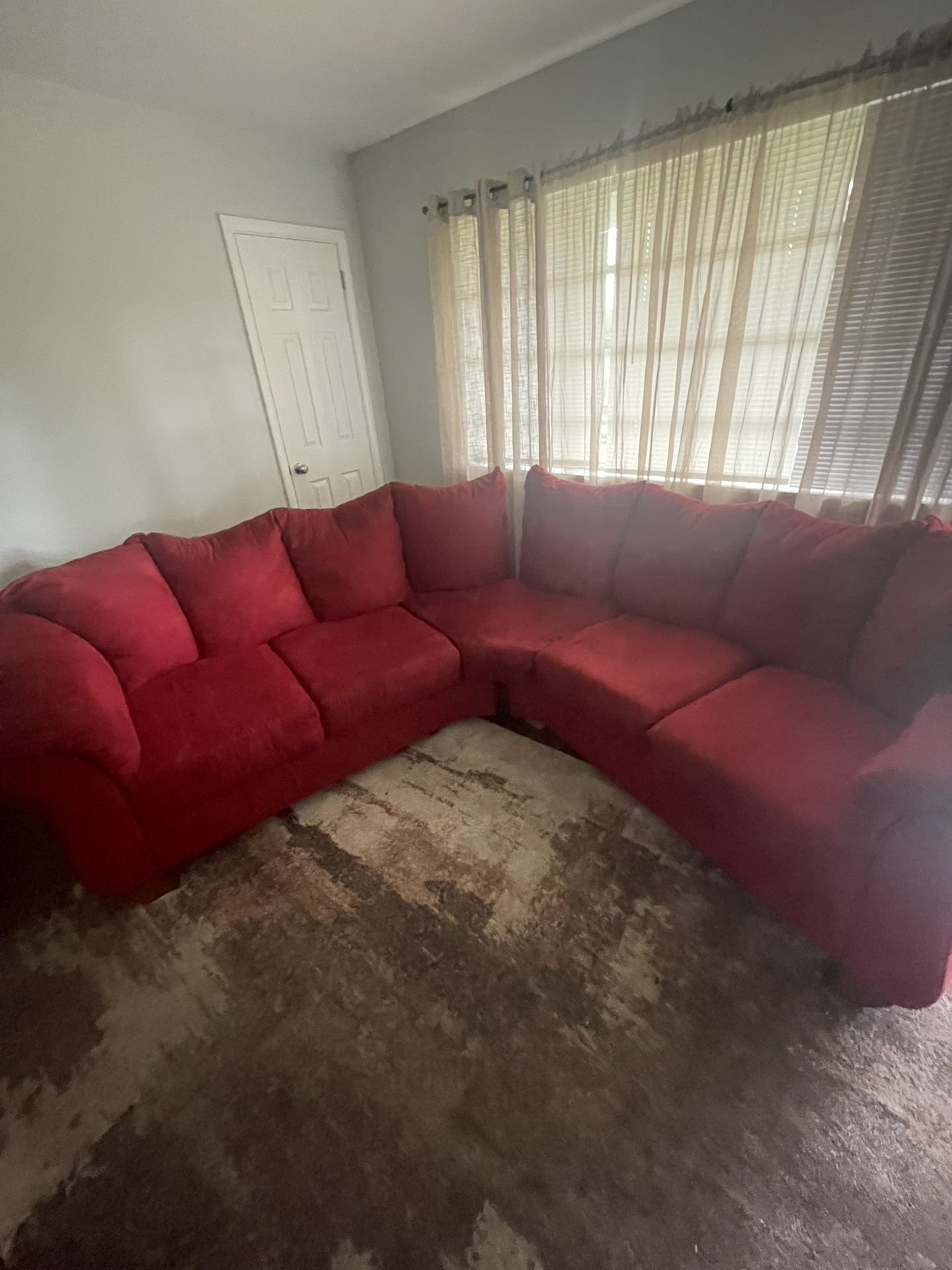 Red Velvet Couch
