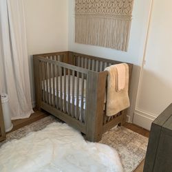 Restoration Hardware Crib with Nook Pebble Air Mattress