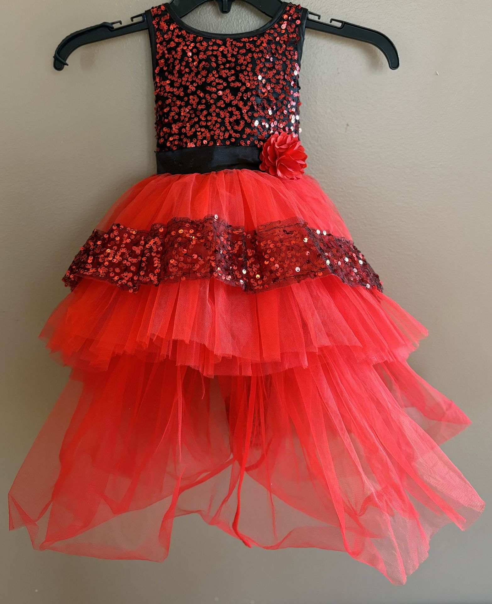 Toddler Christmas Dress Size 3T-Sequin And Tulle High/Low♦️Read Full Description Below♦️
