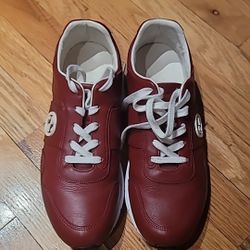 Gucci GG Red Leather Sneakers 44