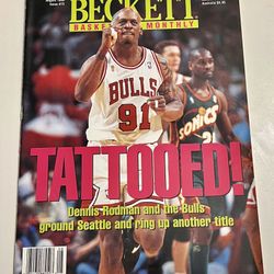  Basketball Beckett Monthly Magazine August 1996, Issue # 73 with Dennis Rodman on cover 