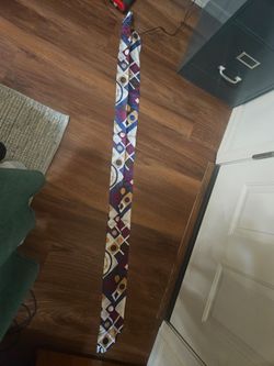 Scarf Geometric Block Pattern Nylon/Polyester 1970s
