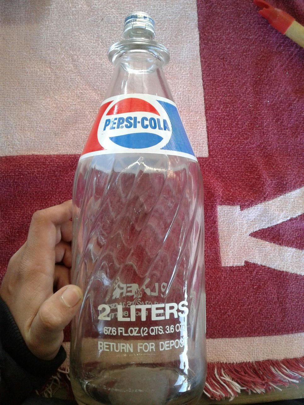 Pepsi 2 liter glass bottle