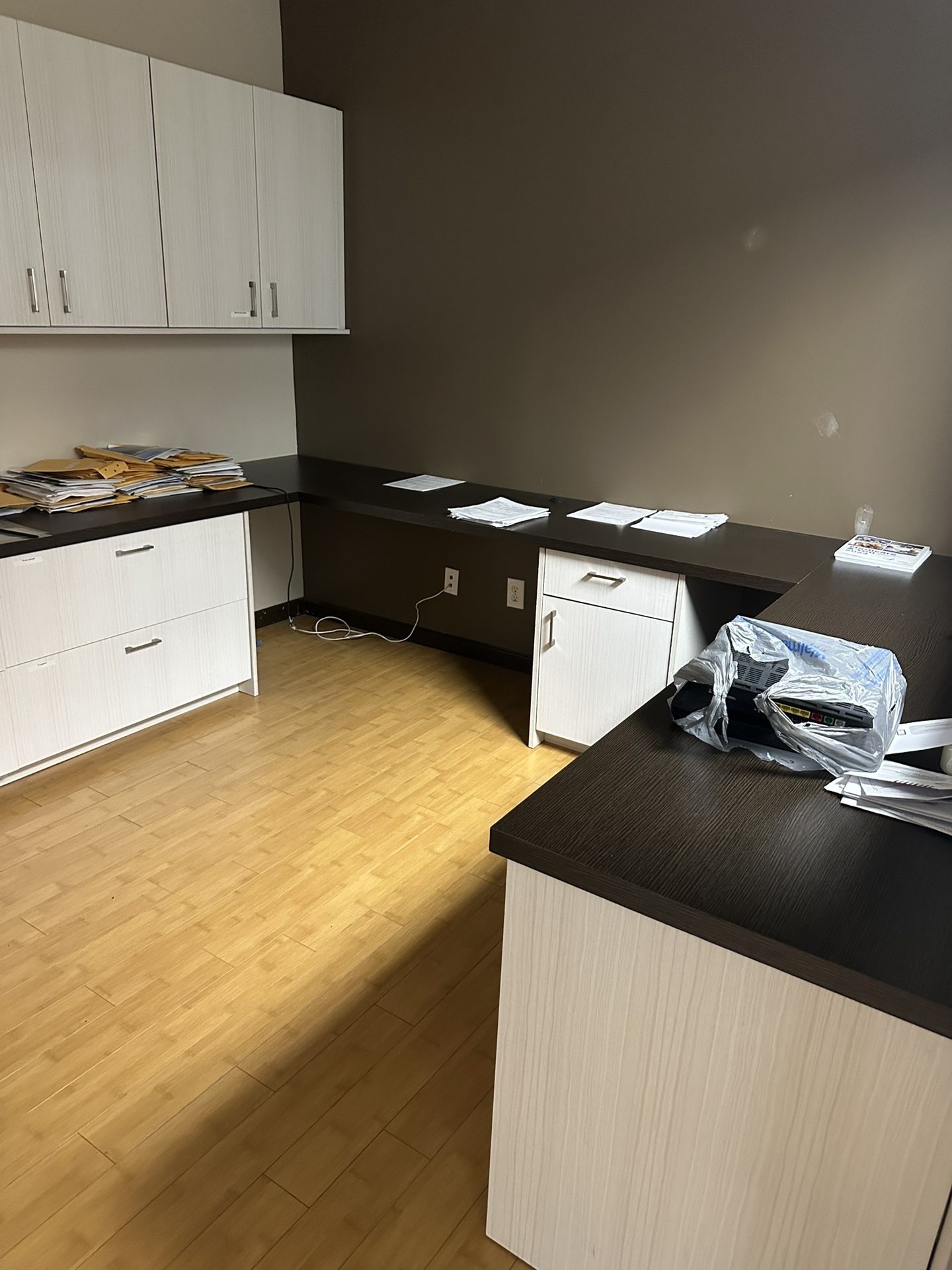 Office Cabinets And Desk With Filing Cabinets
