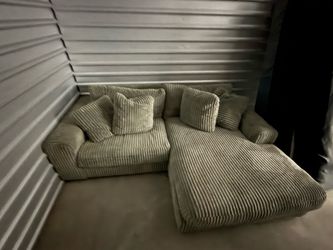 Corduroy Sectional Sofa with Chaise