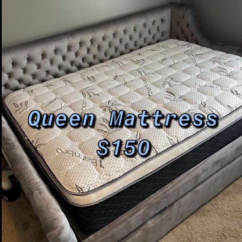 BRAND NEW PILLOW TOP MATTRESSES ✅ COLCHONES NUEVOS PILLOW TOP 💯‼️   QUEEN SIZE $150 ❌ $210 With Box Spring   FULL SIZE $140❌ $200 With Box Spring💥  