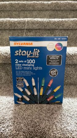 Sylvania Stay-Lit Platinum 200 LED Mini Lights
