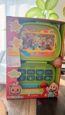 CoComelon Sing and Learn Laptop Toy for Kids, Lights, Sounds, and Music Encourages Letter, Number, Shape, and Animal Recognition, Officially Licensed 