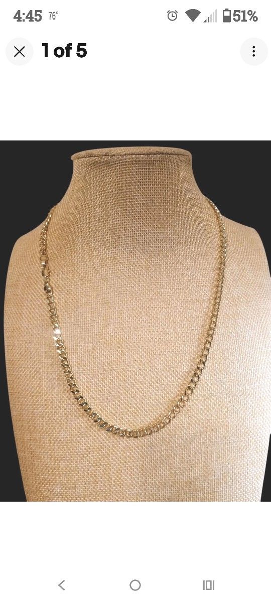 18k Italian Gold Filled Layered Miami Cuban Chain 22 Inch 5.5mm No Tarnish