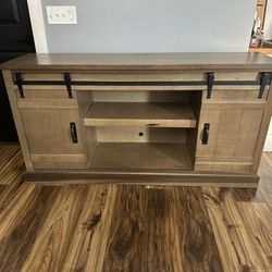 Barn Door Console Table TV Stand