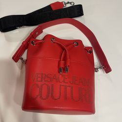  Versace Red Bucket Bag 2way